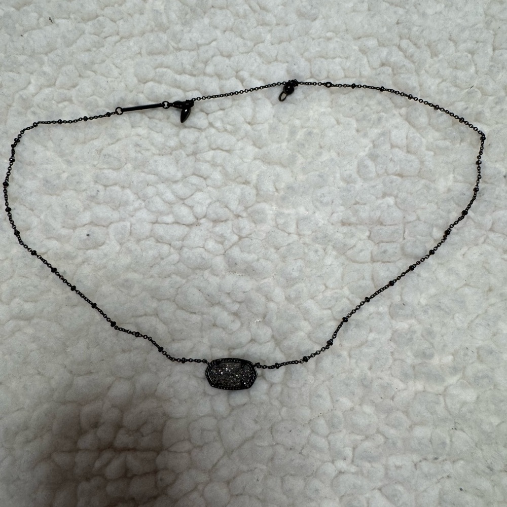 Kendra Scott Elisa Black Drusy pendant necklace